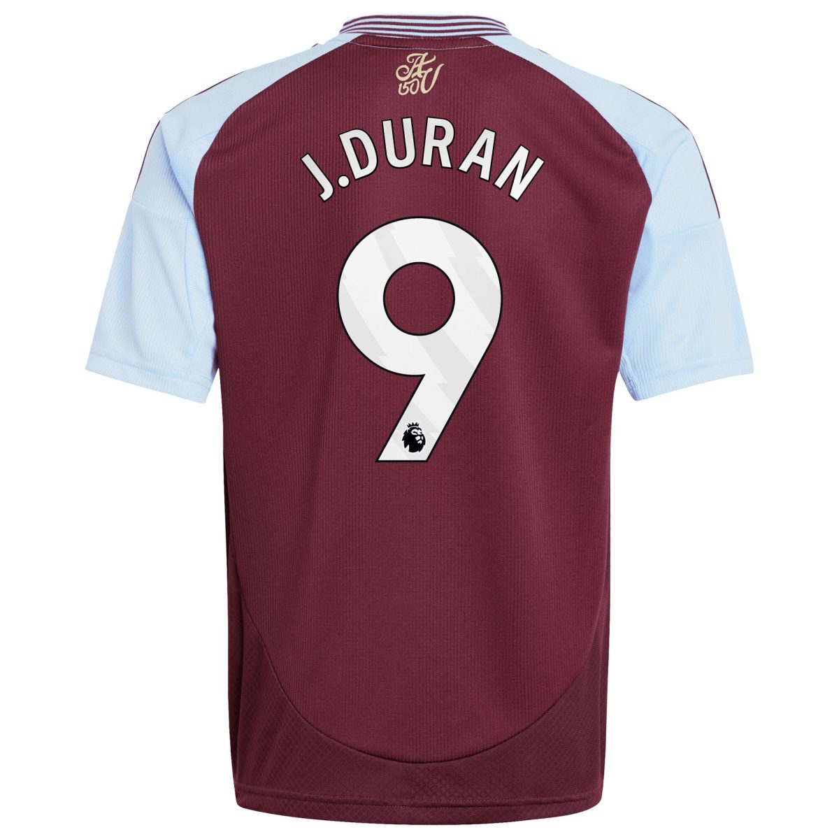aston villa adidas home shirt 2024-25 – kids with j.duran 9 printing Collection | Authentic Aston Villa Shirts
