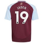 aston villa adidas home shirt 2024-25 – kids with jaden 19 printing Collection | Authentic Aston Villa Shirts