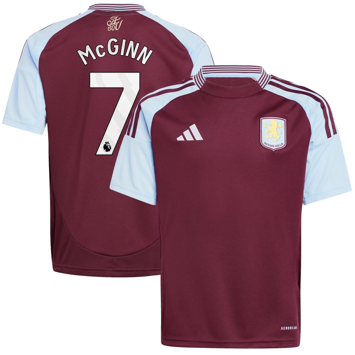 aston villa adidas home shirt 2024-25 – kids with john mcginn 7 printing Collection | Authentic Aston Villa Shirts