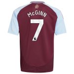 aston villa adidas home shirt 2024-25 – kids with john mcginn 7 printing Collection | Authentic Aston Villa Shirts