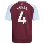 aston villa adidas home shirt 2024-25 – kids with konsa 4 printing Collection | Authentic Aston Villa Shirts