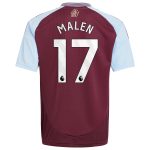 aston villa adidas home shirt 2024-25 – kids with malen 17 printing Collection | Authentic Aston Villa Shirts