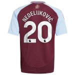 aston villa adidas home shirt 2024-25 – kids with nedeljković 20 printing Collection | Authentic Aston Villa Shirts