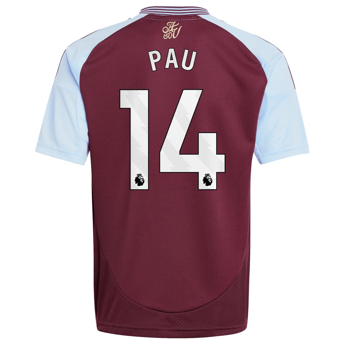 aston villa adidas home shirt 2024-25 – kids with pau 14 printing Collection | Authentic Aston Villa Shirts