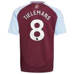 aston villa adidas home shirt 2024-25 – kids with tielemans 8 printing Collection | Authentic Aston Villa Shirts