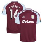 aston villa adidas home shirt 2024-25 with a.garcía 16 printing Collection | Authentic Aston Villa Shirts
