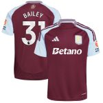 aston villa adidas home shirt 2024-25 with bailey 31 printing Collection | Authentic Aston Villa Shirts