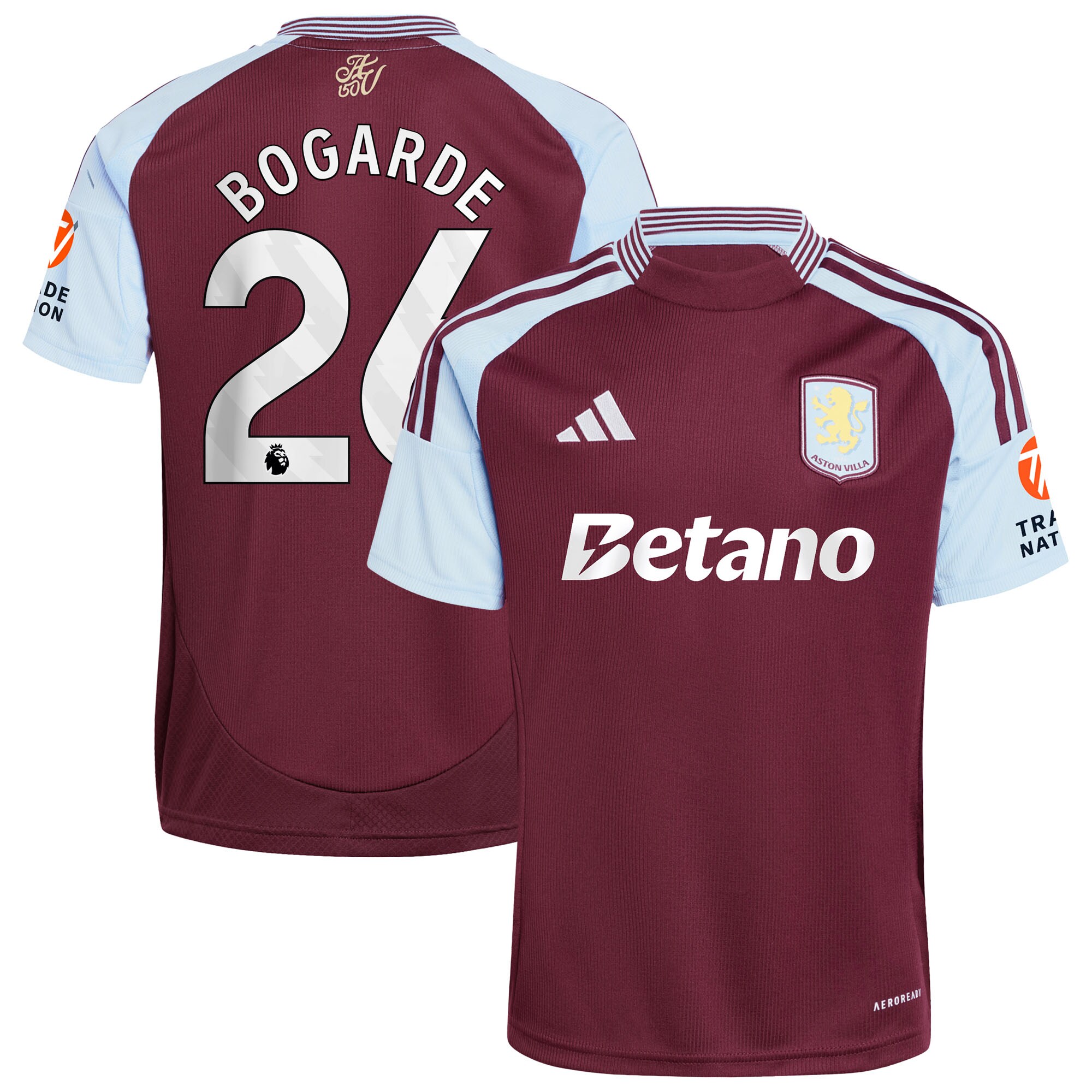 aston villa adidas home shirt 2024-25 with bogarde 26 printing Collection | Authentic Aston Villa Shirts