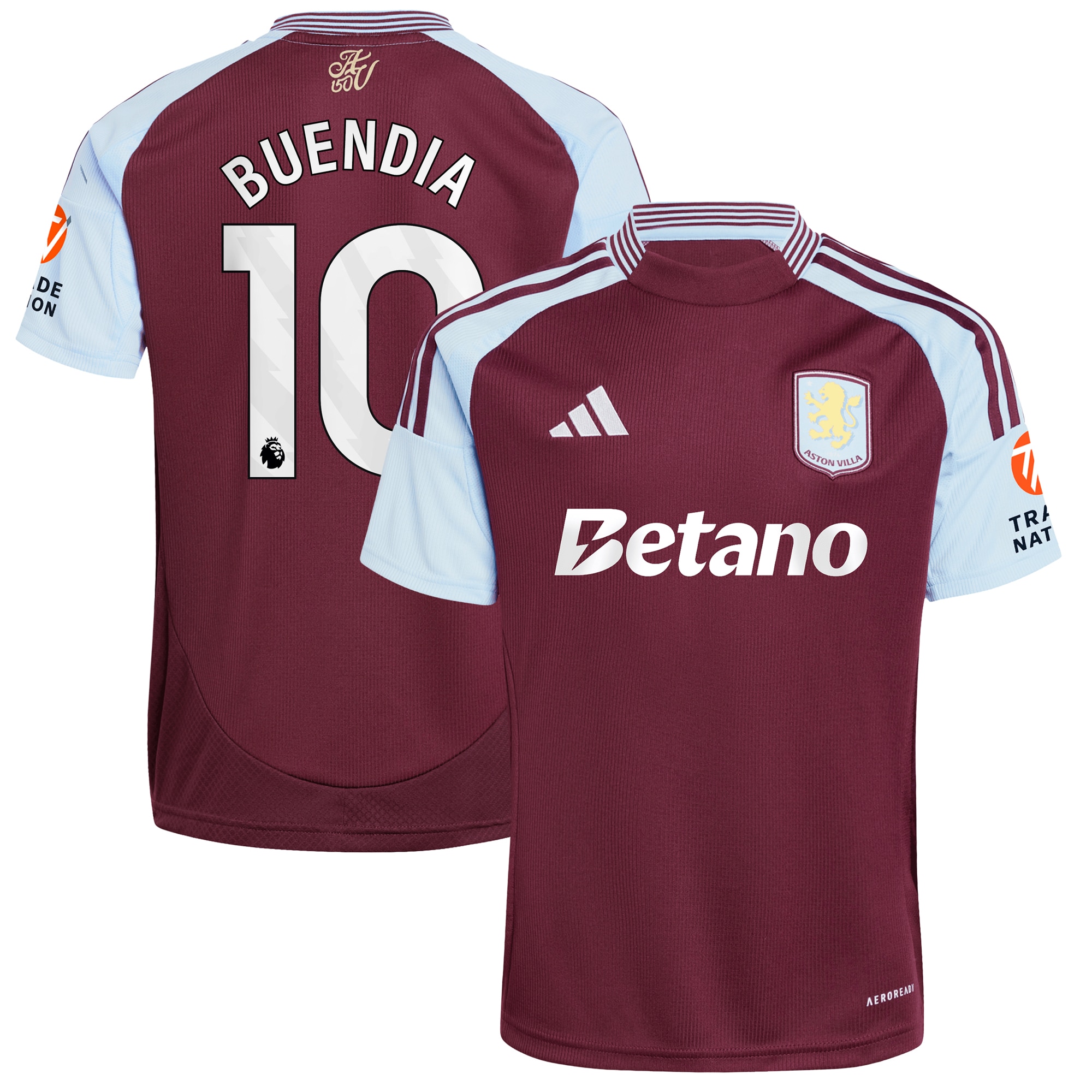 aston villa adidas home shirt 2024-25 with buendia 10 printing Collection | Authentic Aston Villa Shirts