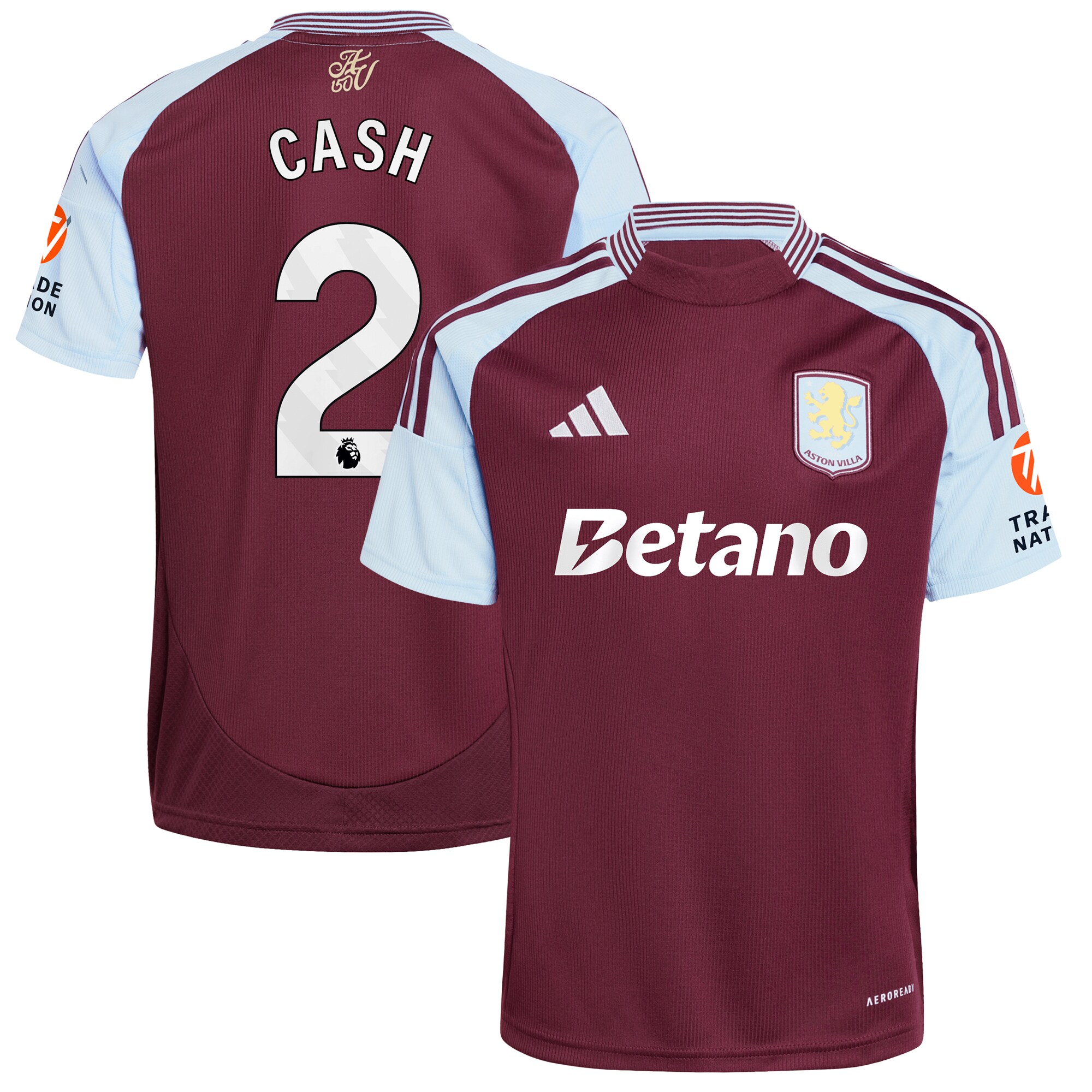 aston villa adidas home shirt 2024-25 with cash 2 printing Collection | Authentic Aston Villa Shirts