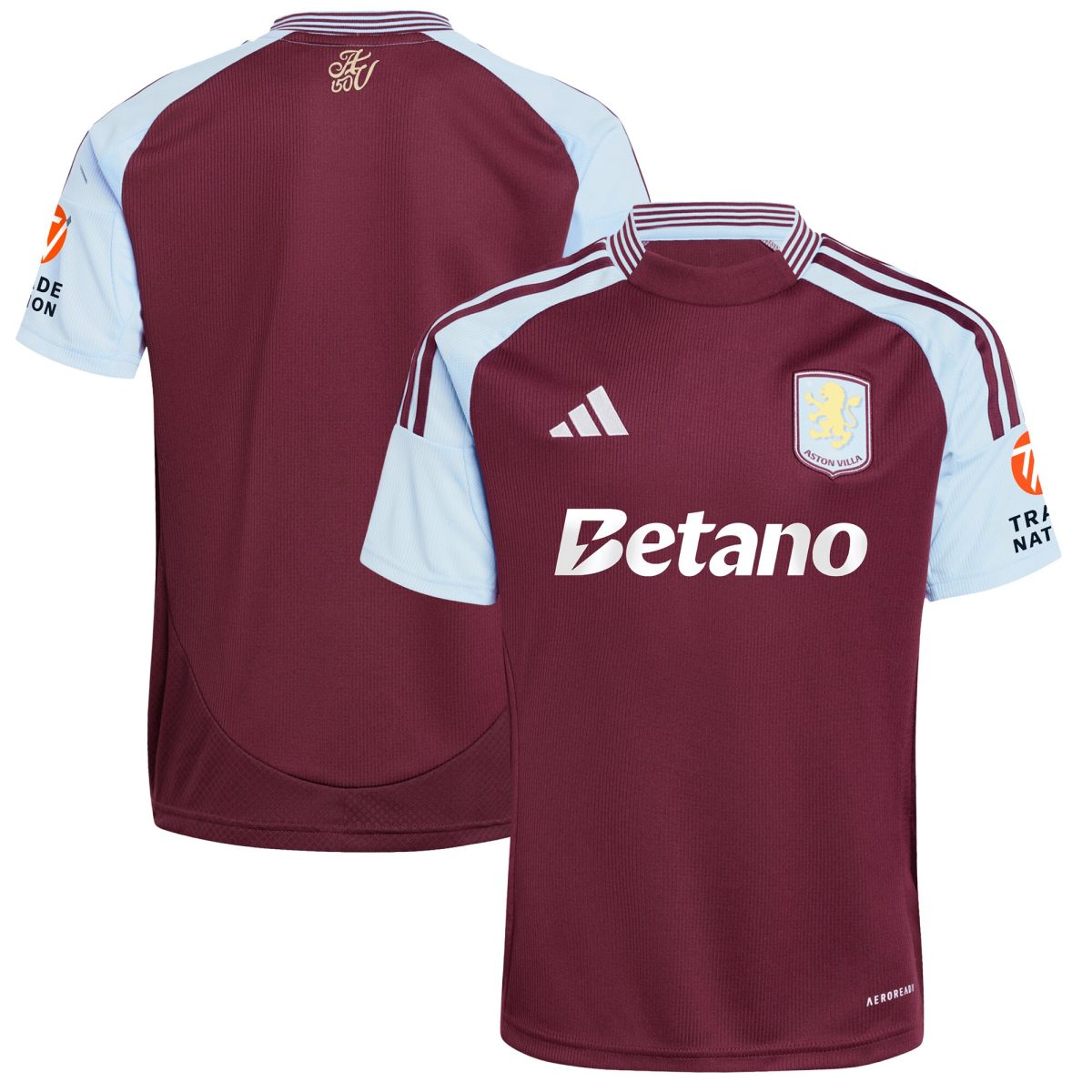 aston villa adidas home shirt 2024-25 with custom printing Collection | Authentic Aston Villa Shirts