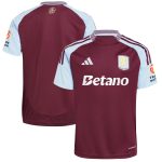 aston villa adidas home shirt 2024-25 with custom printing Collection | Authentic Aston Villa Shirts