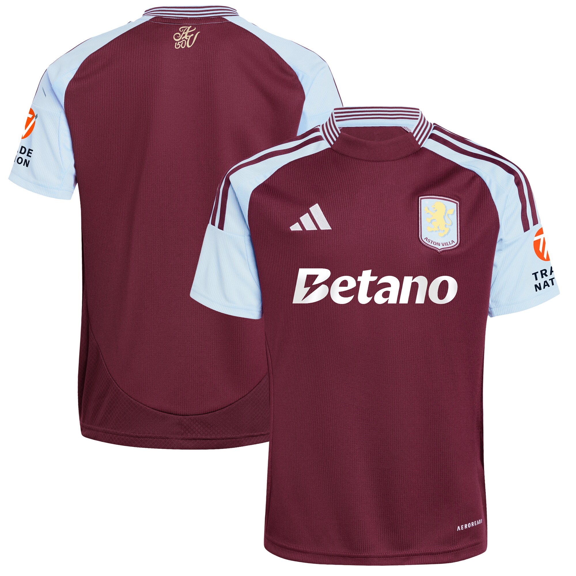 aston villa adidas home shirt 2024-25 with custom printing Collection | Authentic Aston Villa Shirts
