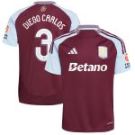 aston villa adidas home shirt 2024-25 with diego carlos 3 cup printing Collection | Authentic Aston Villa Shirts
