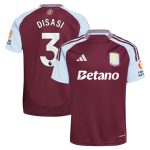 aston villa adidas home shirt 2024-25 with disasi 3 printing Collection | Authentic Aston Villa Shirts
