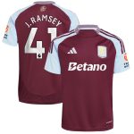 aston villa adidas home shirt 2024-25 with j. ramsey 41 printing Collection | Authentic Aston Villa Shirts