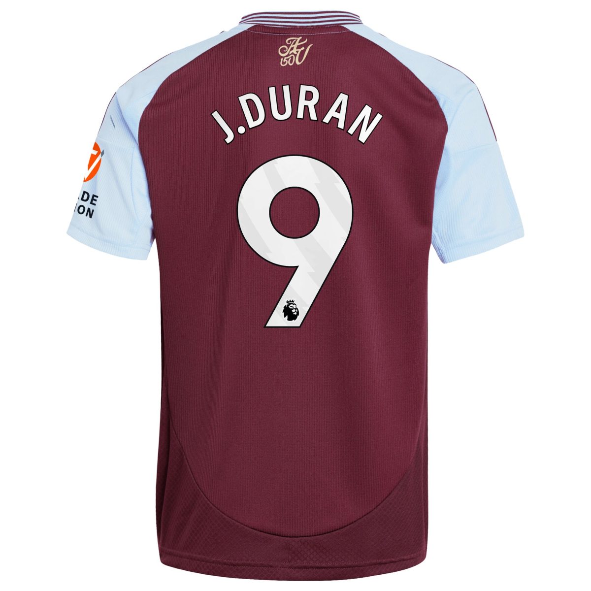 aston villa adidas home shirt 2024-25 with j.duran 9 printing Collection | Authentic Aston Villa Shirts