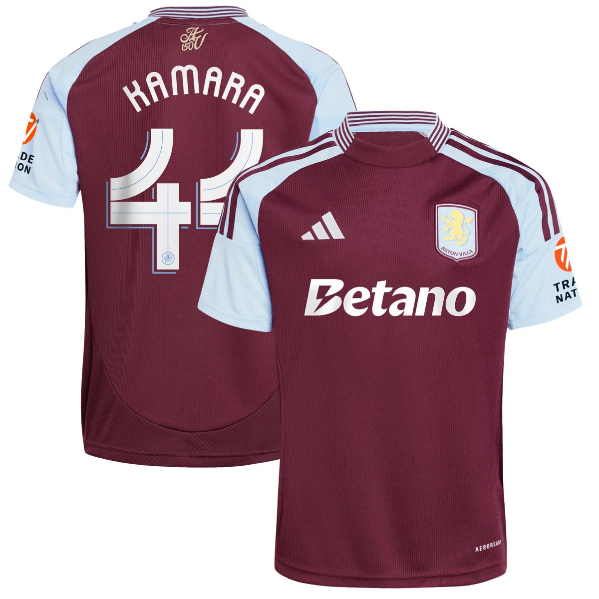 aston villa adidas home shirt 2024-25 with kamara 44 cup printing Collection | Authentic Aston Villa Shirts