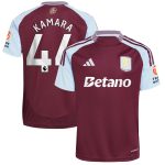 aston villa adidas home shirt 2024-25 with kamara 44 printing Collection | Authentic Aston Villa Shirts