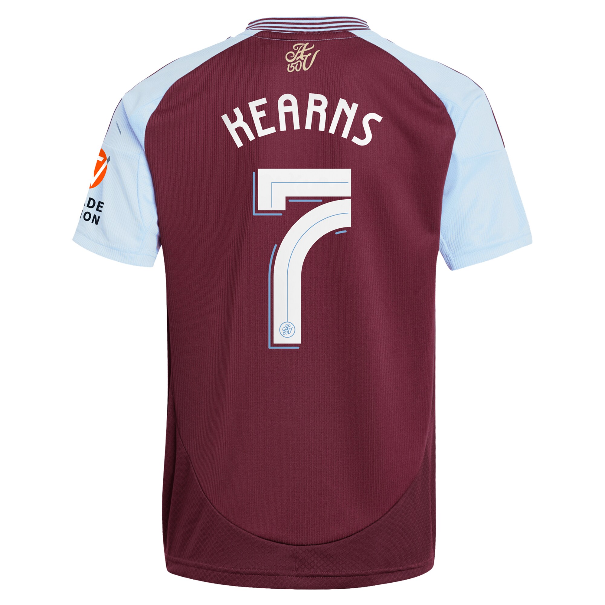 aston villa adidas home shirt 2024-25 with kearns 7 cup printing Collection | Authentic Aston Villa Shirts