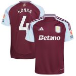aston villa adidas home shirt 2024-25 with konsa 4 printing Collection | Authentic Aston Villa Shirts