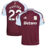 aston villa adidas home shirt 2024-25 with maatsen 22 printing Collection | Authentic Aston Villa Shirts