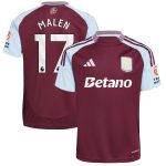 aston villa adidas home shirt 2024-25 with malen 17 printing Collection | Authentic Aston Villa Shirts