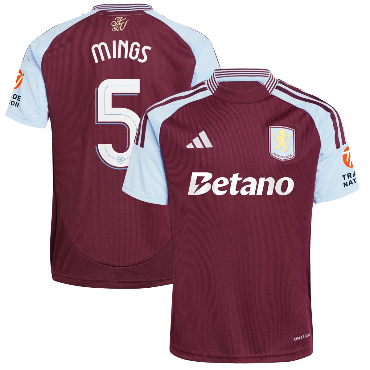 aston villa adidas home shirt 2024-25 with mings 5 cup printing Collection | Authentic Aston Villa Shirts