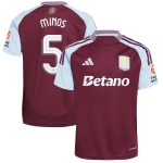 aston villa adidas home shirt 2024-25 with mings 5 cup printing Collection | Authentic Aston Villa Shirts