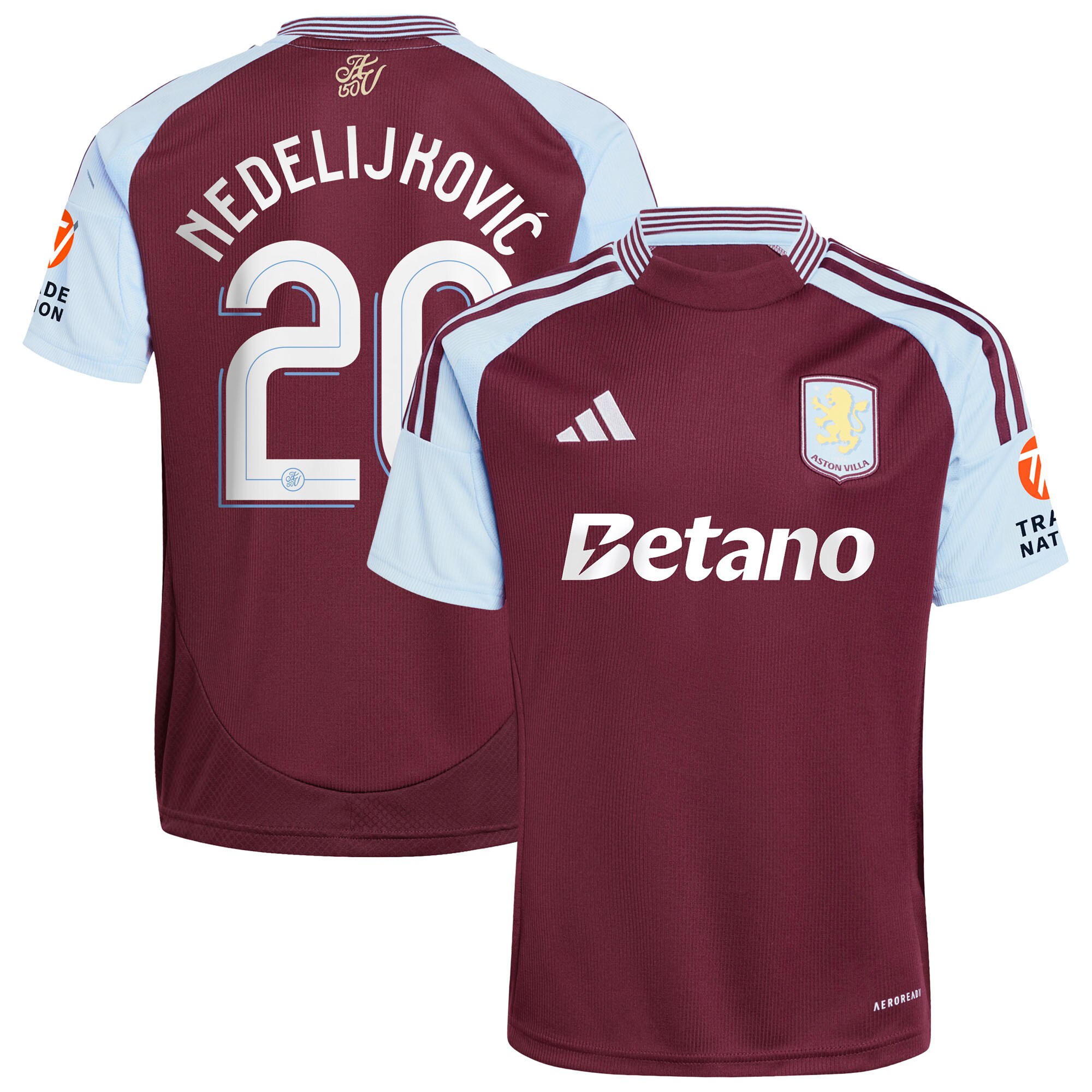 aston villa adidas home shirt 2024-25 with nedeljković 20 cup printing Collection | Authentic Aston Villa Shirts