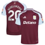 aston villa adidas home shirt 2024-25 with nedeljković 20 printing Collection | Authentic Aston Villa Shirts