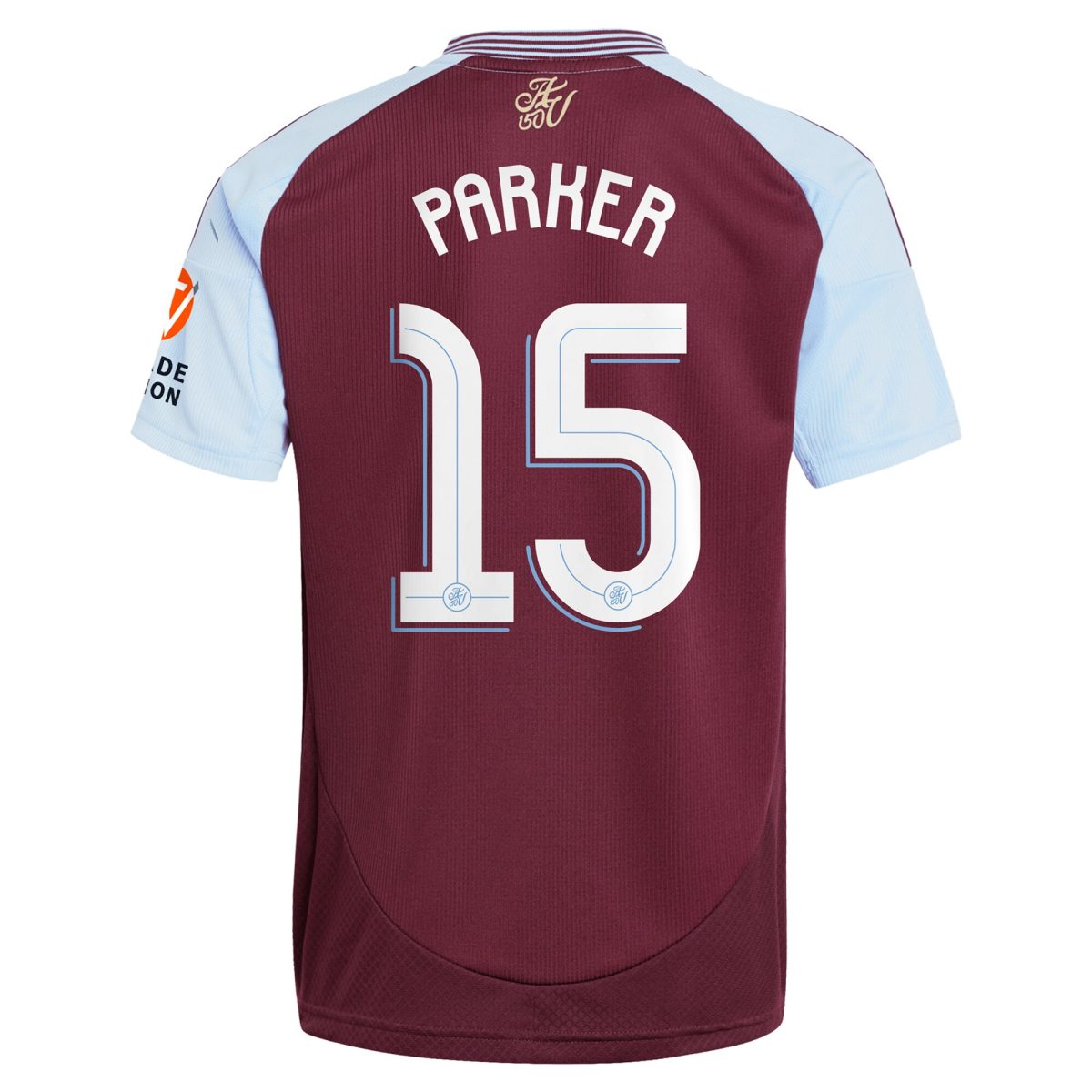 aston villa adidas home shirt 2024-25 with parker 15 cup printing Collection | Authentic Aston Villa Shirts