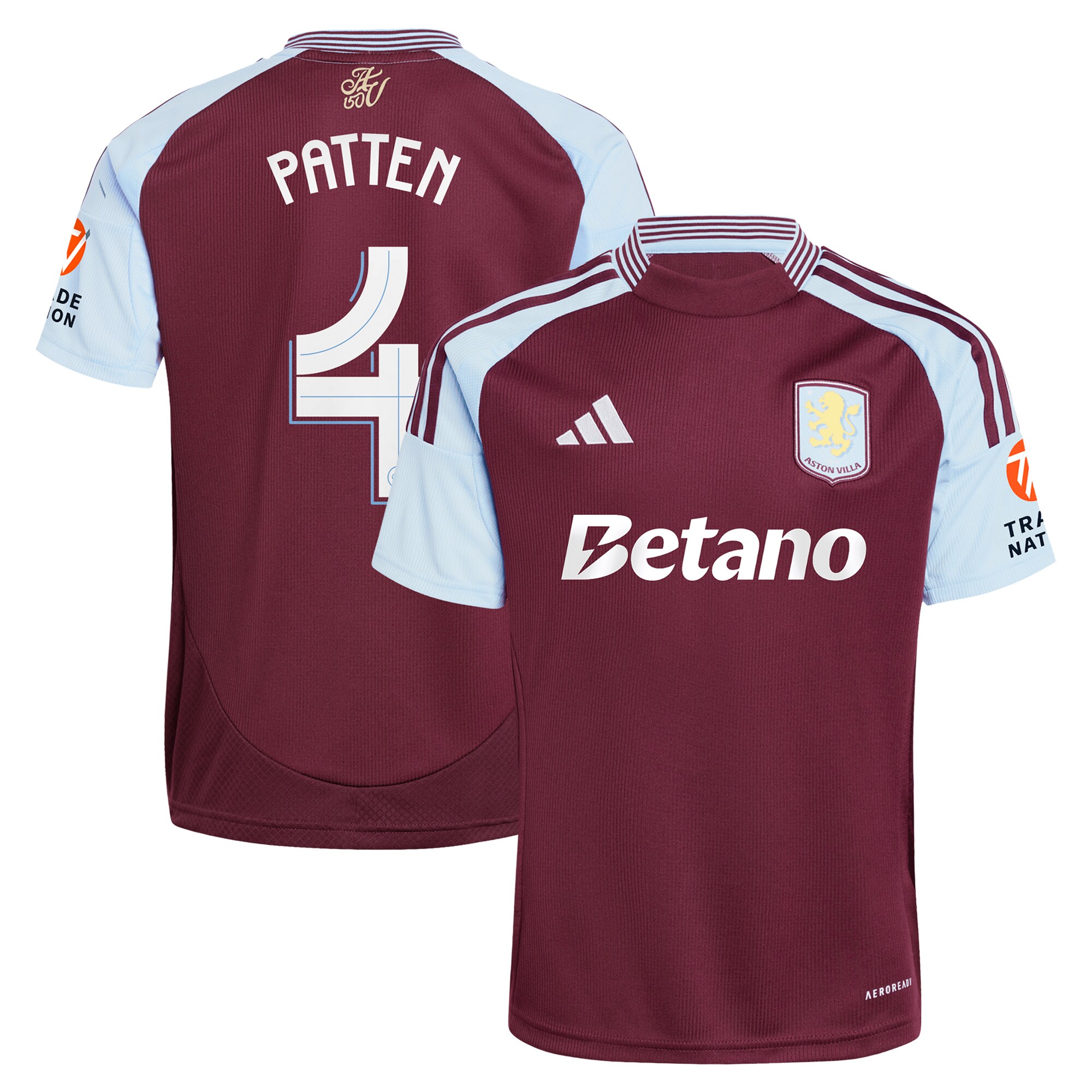 aston villa adidas home shirt 2024-25 with patten 4 cup printing Collection | Authentic Aston Villa Shirts