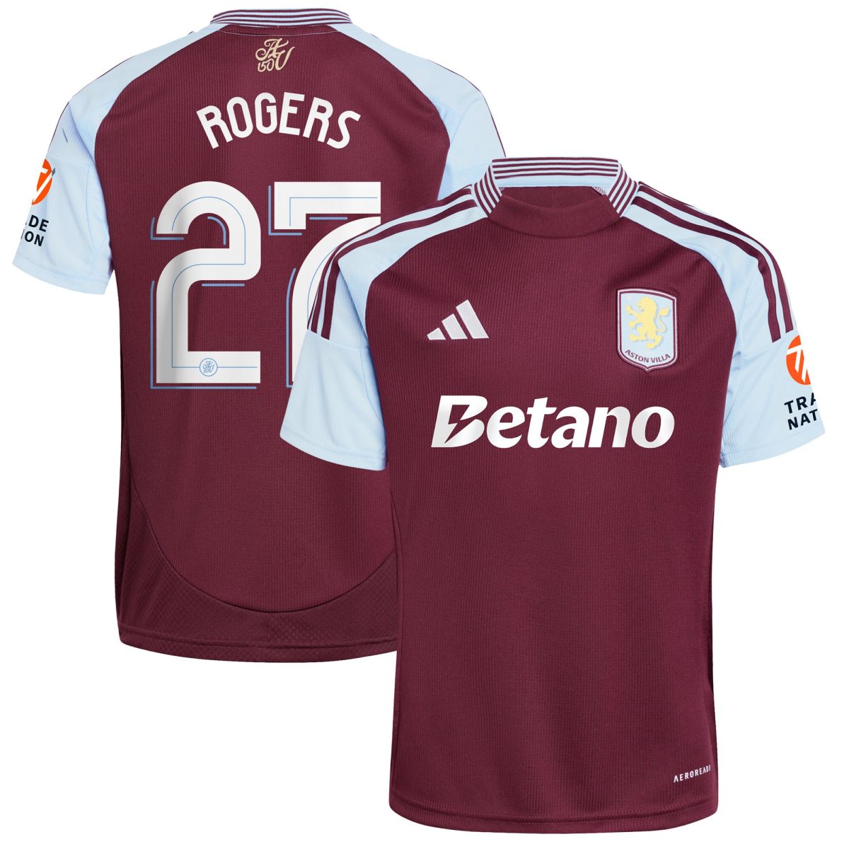 aston villa adidas home shirt 2024-25 with rogers 27 cup printing Collection | Authentic Aston Villa Shirts