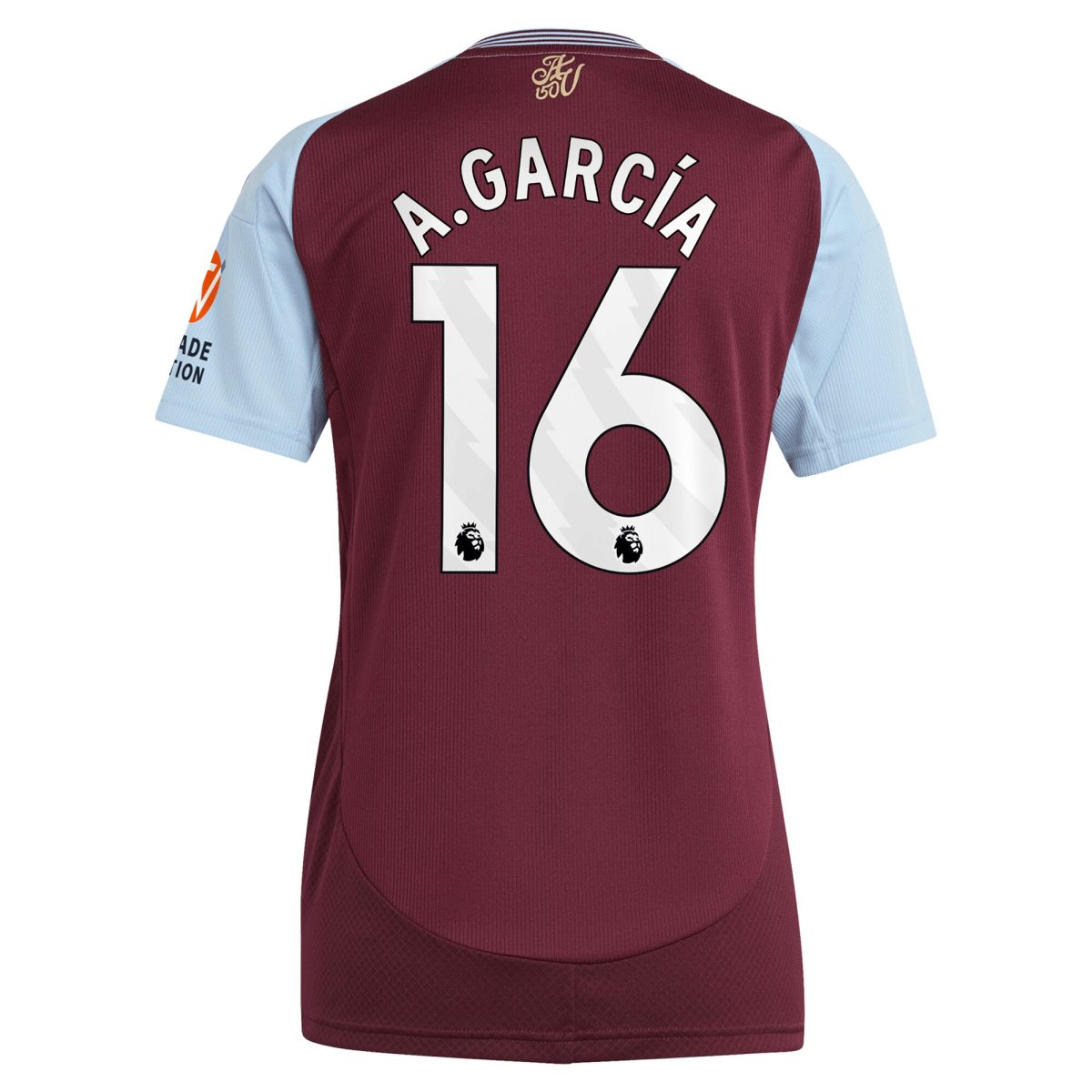 aston villa adidas home shirt 2024-25 – womens with a.garcía 16 printing Collection | Authentic Aston Villa Shirts