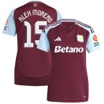 aston villa adidas home shirt 2024-25 – womens with alex moreno 15 cup printing Collection | Authentic Aston Villa Shirts