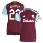 aston villa adidas home shirt 2024-25 – womens with baijings 22 cup printing Collection | Authentic Aston Villa Shirts