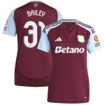 aston villa adidas home shirt 2024-25 – womens with bailey 31 cup printing Collection | Authentic Aston Villa Shirts