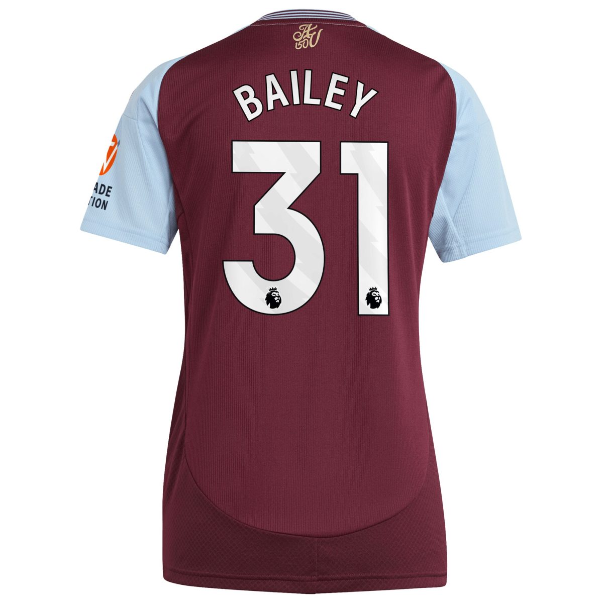aston villa adidas home shirt 2024-25 – womens with bailey 31 printing Collection | Authentic Aston Villa Shirts