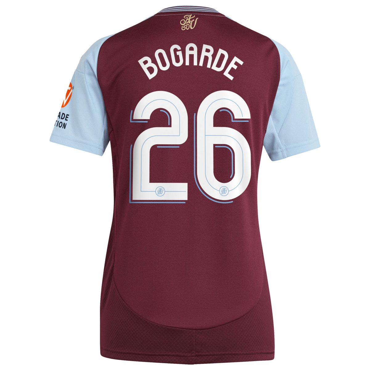 aston villa adidas home shirt 2024-25 – womens with bogarde 26 cup printing Collection | Authentic Aston Villa Shirts