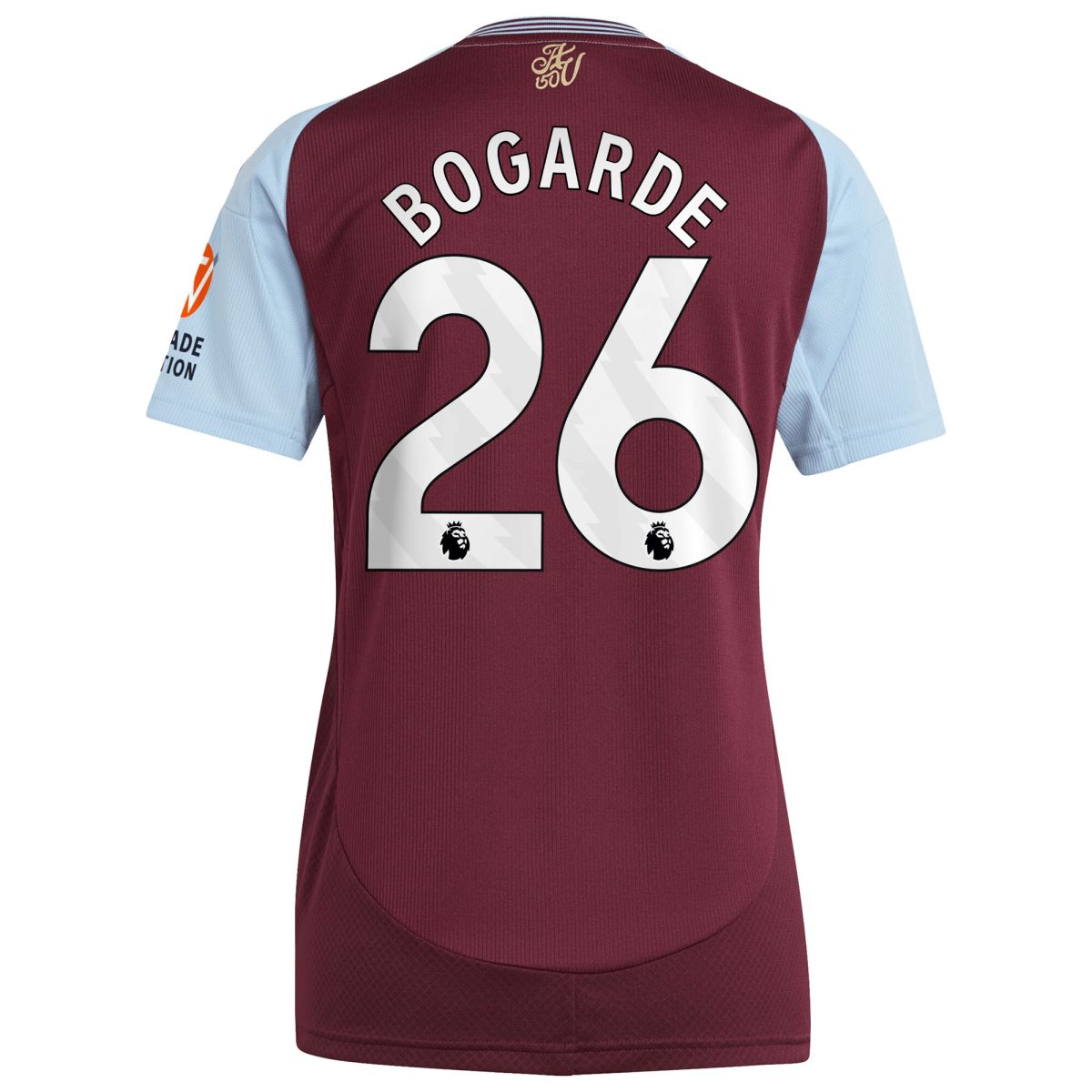 aston villa adidas home shirt 2024-25 – womens with bogarde 26 printing Collection | Authentic Aston Villa Shirts