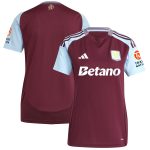 aston villa adidas home shirt 2024-25 – womens with custom printing Collection | Authentic Aston Villa Shirts
