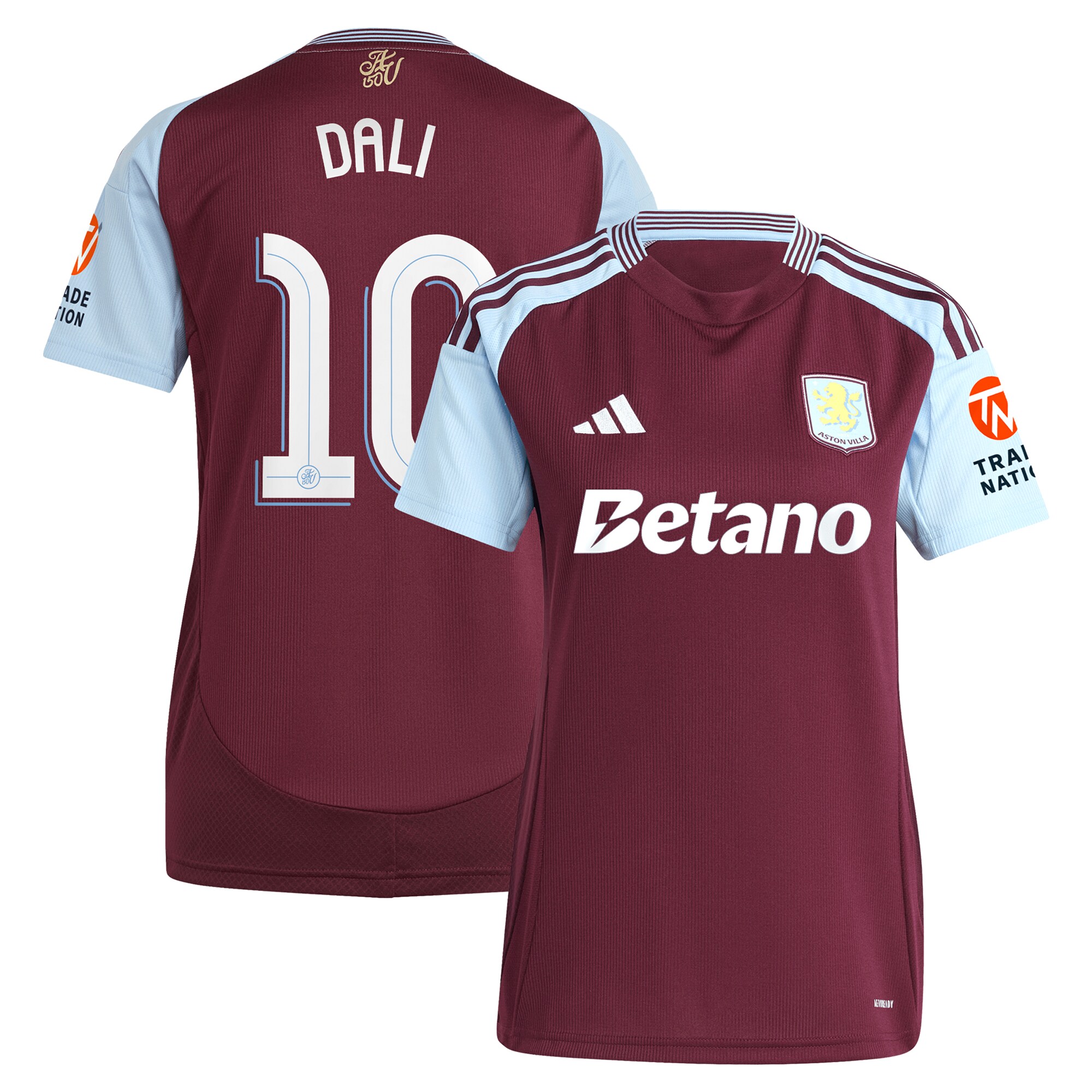 aston villa adidas home shirt 2024-25 – womens with dali 10 cup printing Collection | Authentic Aston Villa Shirts