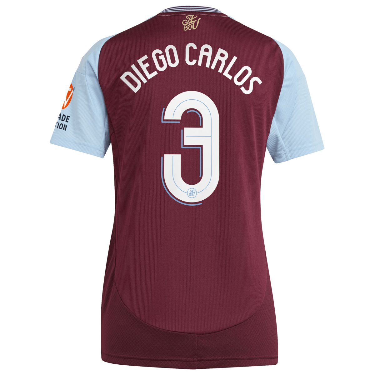 aston villa adidas home shirt 2024-25 – womens with diego carlos 3 cup printing Collection | Authentic Aston Villa Shirts
