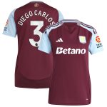 aston villa adidas home shirt 2024-25 – womens with diego carlos 3 printing Collection | Authentic Aston Villa Shirts
