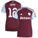 aston villa adidas home shirt 2024-25 – womens with digne 12 cup printing Collection | Authentic Aston Villa Shirts