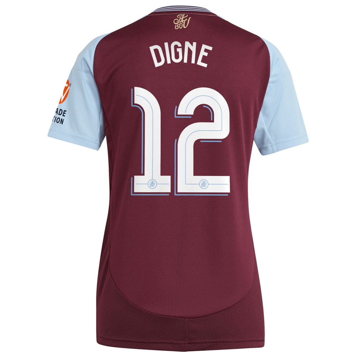 aston villa adidas home shirt 2024-25 – womens with digne 12 cup printing Collection | Authentic Aston Villa Shirts
