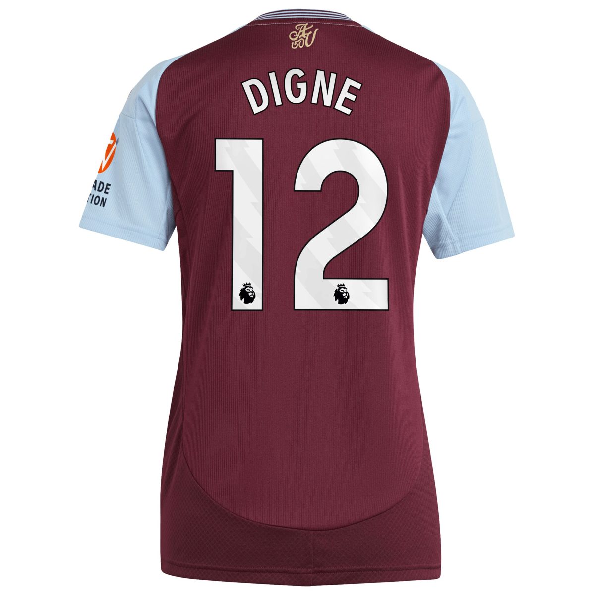 aston villa adidas home shirt 2024-25 – womens with digne 12 printing Collection | Authentic Aston Villa Shirts