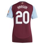 aston villa adidas home shirt 2024-25 – womens with hanson 20 cup printing Collection | Authentic Aston Villa Shirts