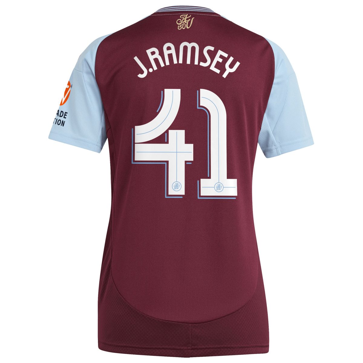 aston villa adidas home shirt 2024-25 – womens with j. ramsey 41 cup printing Collection | Authentic Aston Villa Shirts